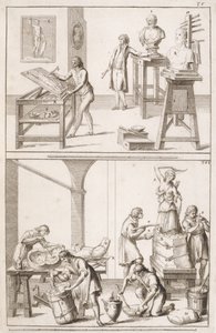 Szobrászstúdió, 1800 körül alkotó: Italian School