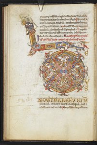 Hozzáadás. 18859 fol.24v a Monte Cassino Psalterből (vellum) alkotó: Italian School