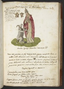 Adja hozzá az MS 17432-t „Joachim of Fiore próféciái és képei a tizenötödik pápáról...” (tinta és szín a papíron) alkotó: Italian School