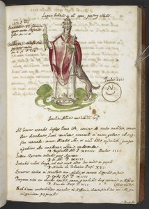 Adja hozzá az MS 17432-t „Joachim of Fiore próféciái és képei a tizenötödik pápáról...” (tinta és szín a papíron) alkotó: Italian School