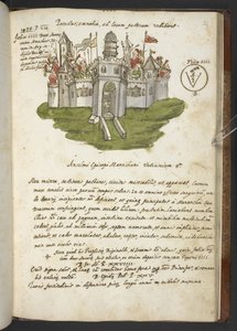 Adja hozzá az MS 17432-t „Joachim of Fiore próféciái és képei a tizenötödik pápáról...” (tinta és szín a papíron) alkotó: Italian School