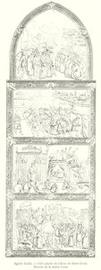 Agnolo Gaddi, a Santa Croce kórus bal oldala, A Szent Kereszt története (metszet) alkotó: Italian School