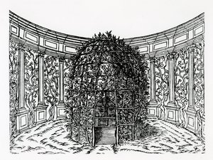 Egy lugas, a Hypnerotomachia Poliphili című, Francesco Colonnának (1432-1527 körül) tulajdonított, 1499-ben kiadott műből. alkotó: Italian School