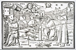 Arab asztrológusok, Macrobius 1513-as velencei In Somnium Sciopinis című könyvének illusztrációjának másolata, a 19. század végén megjelent mágiatörténetben. alkotó: Italian School