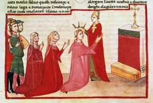 Milánó érseke megkoronázza VII. Henriket és feleségét alkotó: Italian School