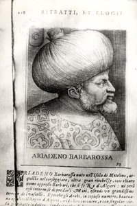 Ariadeno Barbarossa (1465-1546 körül) (metszet) (fekete-fehér fotó) alkotó: Italian School