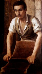 Kézműves csokoládégyártás Egy jel névtelen festése. 1875-1900 Milánó, museo di Milano alkotó: Italian School