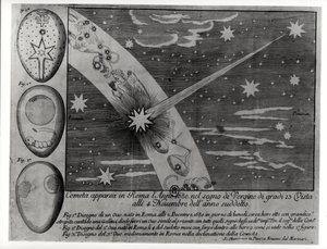 Az üstökös asztrológiai diagramja, amely a Szűz idején jelent meg Rómában, és 1680 novemberéig látható volt alkotó: Italian School