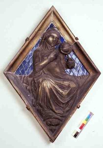 Csillagászat, dombormű a Campanile-ból (márvány és kerámia) alkotó: Italian School