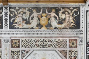 Carducci szoba, részlet (friss) alkotó: Italian School