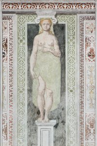 Kariatida (freskó) alkotó: Italian School