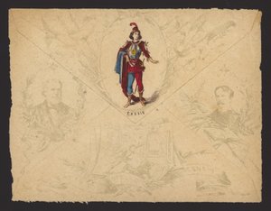 Cassio, Giuseppe Verdi Otello című operájából, William Shakespeare drámája alapján (színes litó) alkotó: Italian School