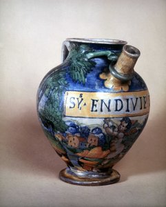Urbin kerámia kancsó. 16. század.Museo del Castello. Milánó alkotó: Italian School