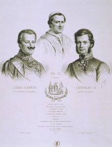 Károly Albert, IX. Pius és II. Lipót, 1848 alkotó: Italian School