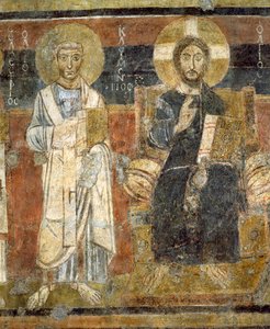 Krisztus a felségben a szentekkel, Santa Maria Antiqua, Róma