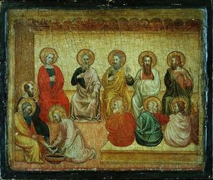 Krisztus, aki megmosta a tanítványok lábát, Arezzo, 1390 körül alkotó: Italian School