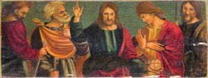 Krisztus négy apostollal alkotó: Italian School