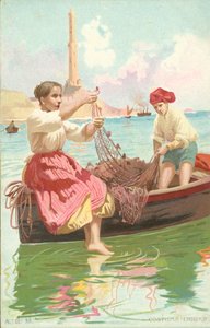 Costume Ligure (kromolito) alkotó: Italian School