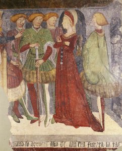 Court Scene, fragment of fresco alkotó: Italian School