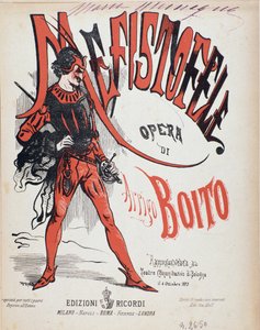 Arrigo (Enrico) Boito Mefistofele-operájának kottaborítója alkotó: Italian School