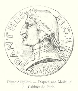 Dante Alighieri, A párizsi kabinet kitüntetése után (metszet) alkotó: Italian School