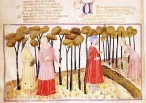 Dante és Vergilius (Kr. e. 70-19) a Purgatórium csúcsán, Dante Alighieri (1265-1321) Isteni színjátékából alkotó: Italian School