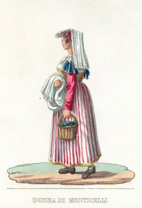 Donna Di Monticelli (színes metszet) alkotó: Italian School