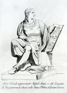 Raffaello Sanzio da Urbino Giovanni Ceccarini szobrának rajza alkotó: Italian School