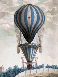 Korai hőlégballon repülés közben alkotó: Italian School