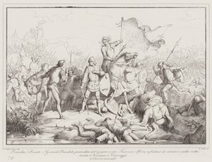 Ermolao Donato és Gerardo Dandolo a Francesco Sforza elleni hadsereg felügyelői ... (metszet) alkotó: Italian School