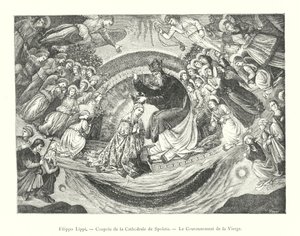 Filippo Lippi, A spoletói székesegyház kupolája, A Szűz koronázása (metszet) alkotó: Italian School