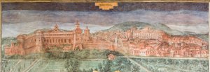 Fiorano modenese, Spezzano kastély , A nézetek csarnoka: Sassuolo látképe alkotó: Italian School