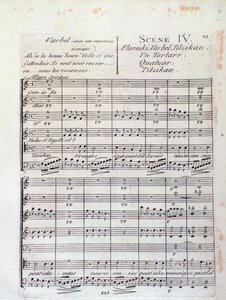 Lodoiska kottáinak első oldala (4. jelenet), Luigi Cherubini operája alkotó: Italian School