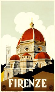 Firenzei utazási plakát, 1930 körüli (litográfia) alkotó: Italian School