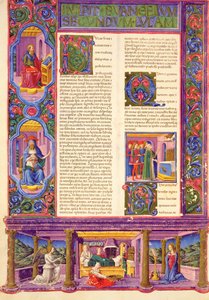 Fol.157v Lukács második evangéliuma, a Borso d
