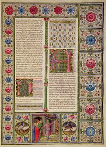 Fol.99r Opening to the Book of the Prophet Naum, from the Borso d