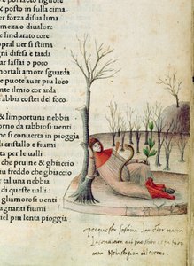 Fol. 52r Petrarch „Canzoniere e Trionfi” című művéből, 1470 körül alkotó: Italian School
