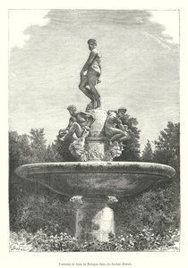 Jean de Bologna szökőkútja a Boboli-kertben (metszet) alkotó: Italian School