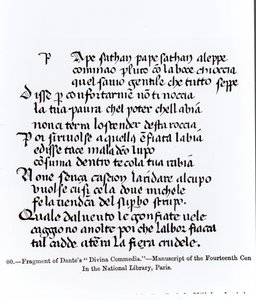 Dante (1265-1321) „Divina Commedia” című művének részlete, illusztráció a „Tudomány és irodalom a középkorban és a reneszánszban” című művéből, írta és metszett: Paul Lacroix, 1878 alkotó: Italian School