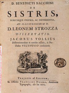 Elülső része Benedictus Bacchinius "De sitri" című művéből alkotó: Italian School