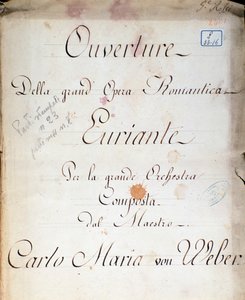 Frontkép Carl von Weber „Euryanthe” című operájából (litó) alkotó: Italian School