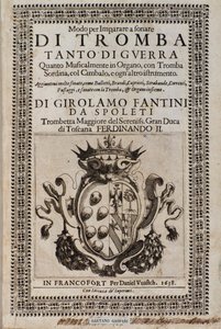 Girolamo Fantini (1600-1675) frontispiece of Way to learning trombita-tanulási módszer alkotó: Italian School