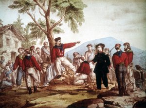 Garibaldi (1807-1882) megsebesült Aspromontéban. alkotó: Italian School