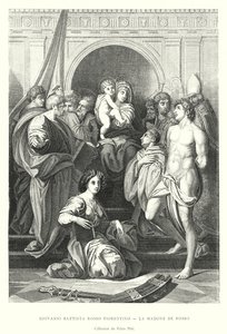 Giovanni Battista Rosso Fiorentino, La Madone de Rosso, Collection du Palais Pitti (metszet) alkotó: Italian School