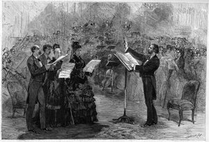 Giuseppe Verdi vezényelte a Requiem-misét a Paris Opéra-Comique-ban 1874-ben alkotó: Italian School