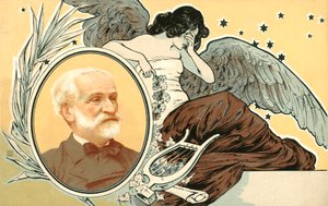 Guiseppe Verdi halála (színes litográfia) alkotó: Italian School