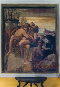 Herkules megöli Antaeust, a Sárga Szobából alkotó: Italian School