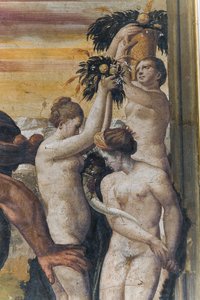 Herkules megöli Antaeust, a Sárga Szobából alkotó: Italian School