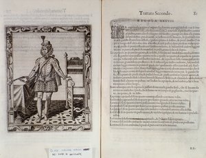 Hogyan táncoljunk kapriolát? A Le Gratie dAmore (Le Grazie dAmore) dupla oldala, Cesare Negri olasz táncostól, Il Trombone (1536-1604) címmel, a táncról szóló szerződés alkotó: Italian School