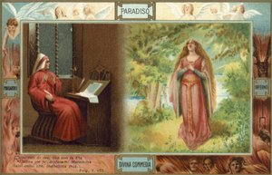 Illusztráció Dante Isteni komédiájához (színes litográfia) alkotó: Italian School